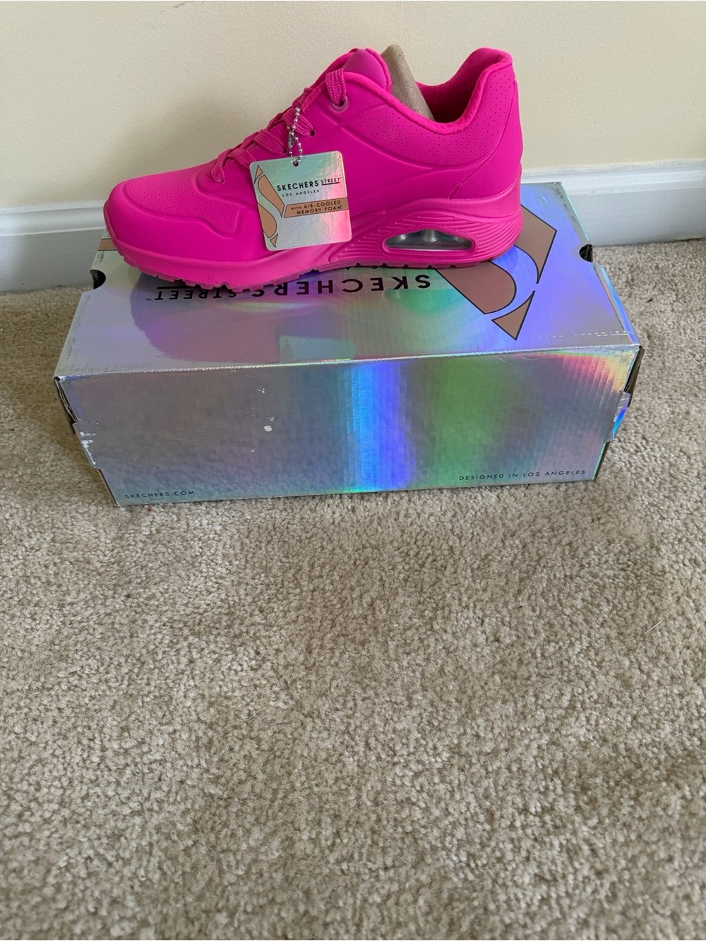 Skechers Kids Bright Pink Athletic Sneakers